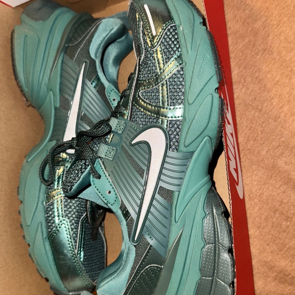 Nike V2K Women's Green and Gray Sneakers
